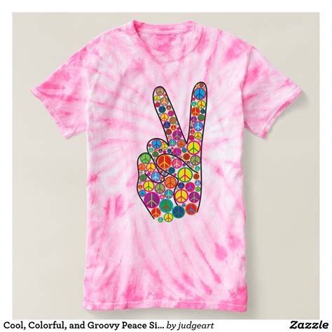 Cool Colorful And Groovy Peace Signs T Shirt Peace Sign