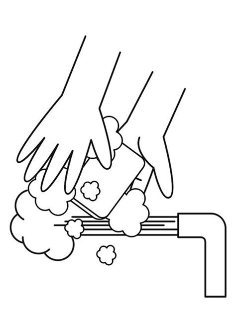 Coloriage se laver les mains Coloriages Gratuits à Imprimer Dessin