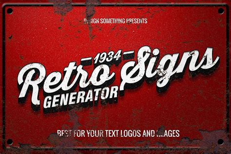 Retro Signs Generator Selectorsincludecolorssmart Vintage Text