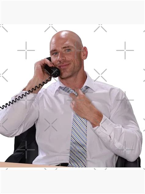 Johnny Sins Office Worker Smile Pulling Tie Funny Poster For Sale