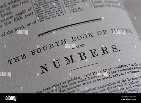 Numbers Book Of The Bible Old Testament Stock Photo Alamy