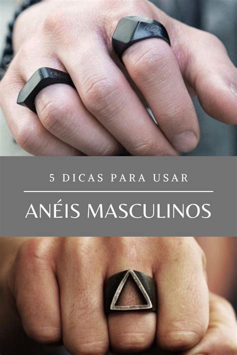 Como Usar Anel Masculino Moda Para Homens Anel Masculino Acess Rios Masculinos Brincos