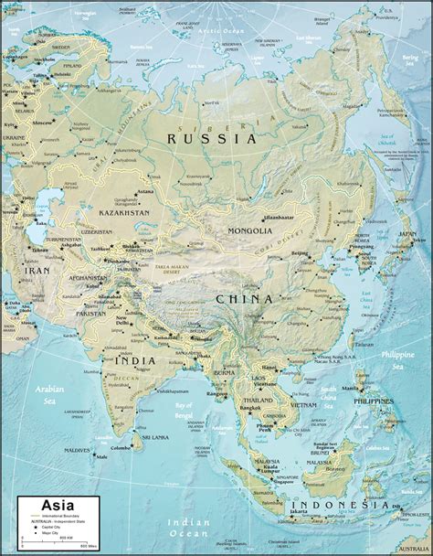 Asia Geographical Map