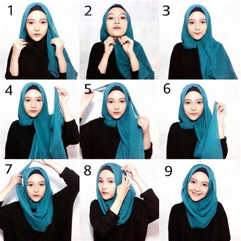 Kreasi Tutorial Hijab Segi Empat Simple
