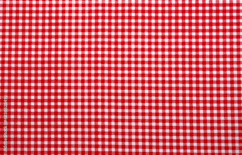 Red And White Checkered Tablecloth Top View Table Cloth Texture