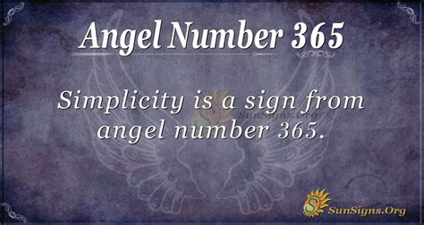 Angel Number 365 Meaning Living A Simple Life Sunsignsorg