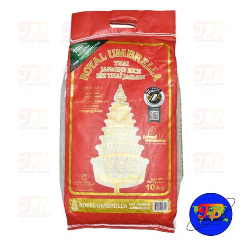 Royal Umbrella Authentic Thai Hom Mali Jasmine Rice 10kg Shopee