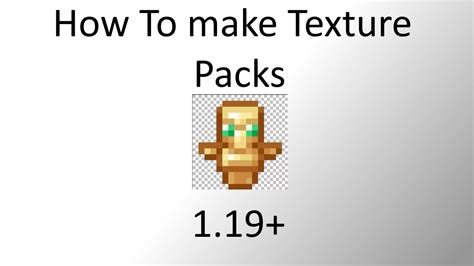 Tutorial How To Make Texture Packs In Minecraft Youtube