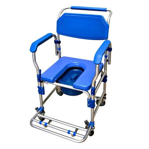 Cadeira de Banho Higiênica Reforçada com Assento Estofado e Coletor D60 Dellamed - Ortoponto