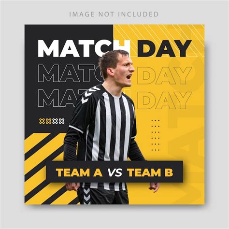 Premium Vector Match Day Football Socialmedia Post