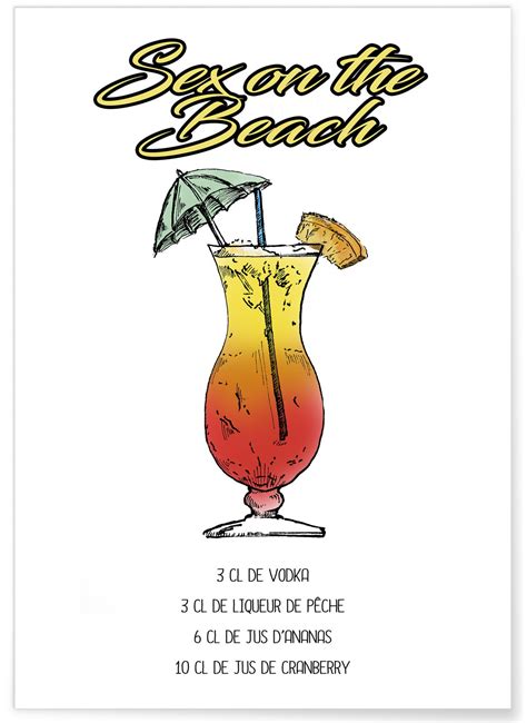 Affiche Cocktail Sex On The Beach Affiches Pour La Cuisine Lafficherie