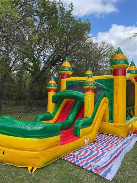Fiesta Bounce House And Waterslide Combo Ace Inflatables Florence Ms