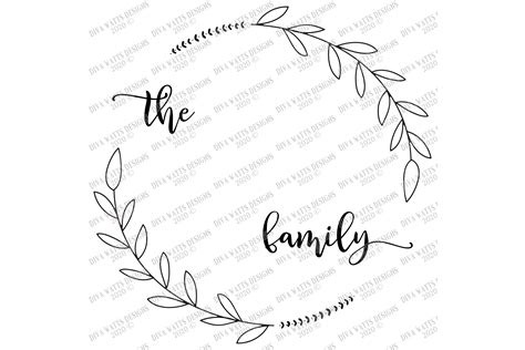 Monogram Wreath Family Last Name Farmhouse Sign SVG (460746) | SVGs
