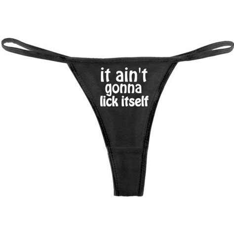 it ain t gonna lick itself high quality sexy thong underwear black color s black panties