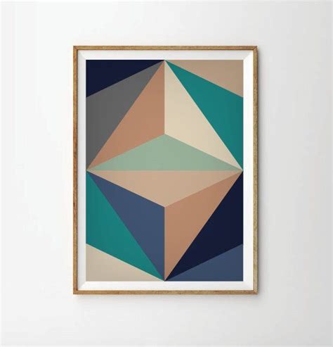 Wall Art Decor Mid Century Modern Abstract Geometric Art Print