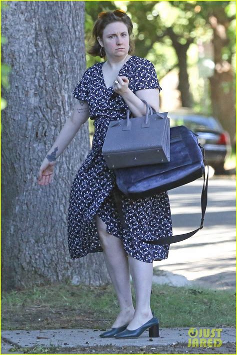 Lena Dunham Dons Floral Print Dress While Running Errands In La Photo