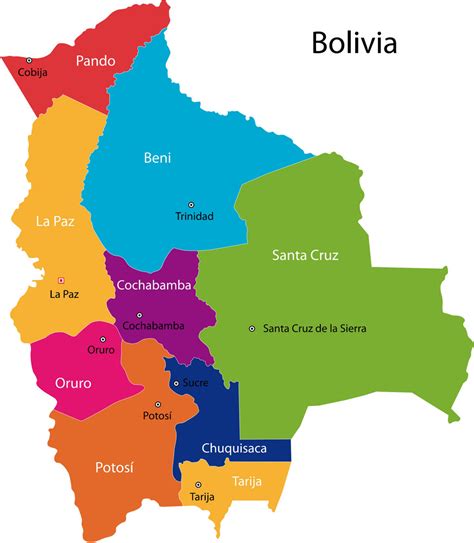 Bolivia Karta Bolivien Straßenkarte Europa Karta