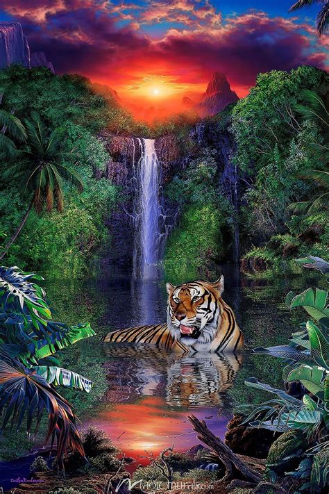 Tiger Falls Wallpaper Wall Mural By Magic Murals Beautiful Nature