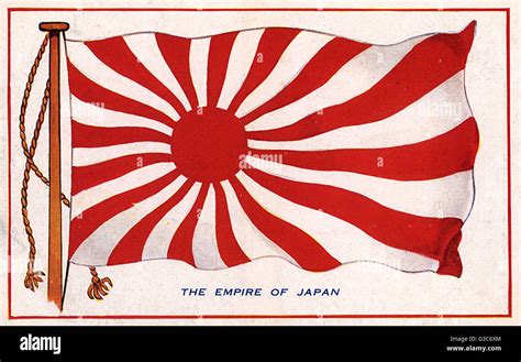 The Rising Sun Flag Of The Empire Of Japan Date Circa 1910s Stock
