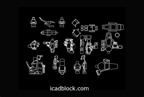 Dental Chair Cad Block Collection In Autocad Icadblock