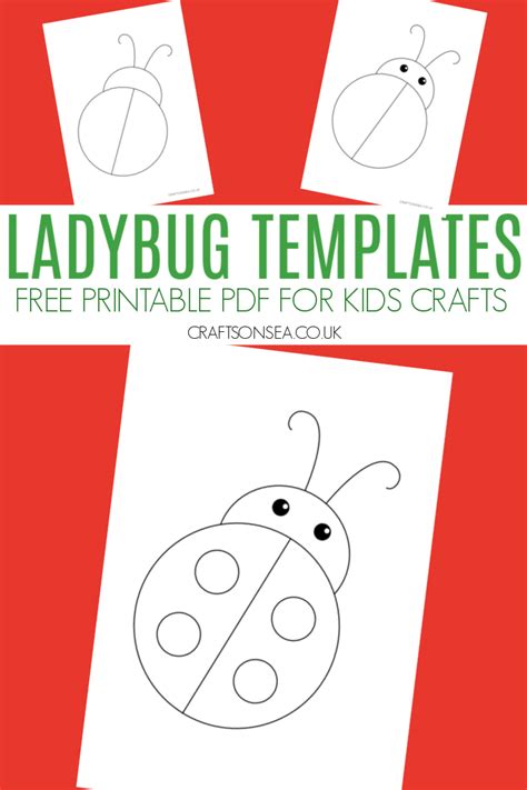 Ladybug Template Free Printable Crafts On Sea