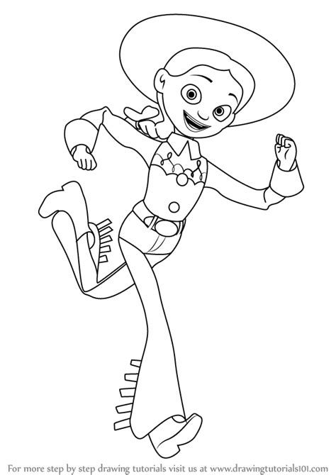 Step by Step How to Draw Jessie from Toy Story