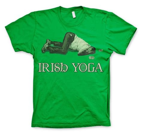 Irish Yoga T Shirt Roliga Tryck