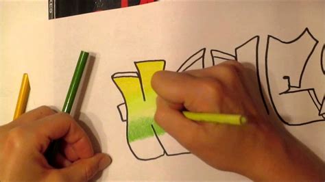 The free expression of political opinions. Color pencil blending Graffiti Name - YouTube
