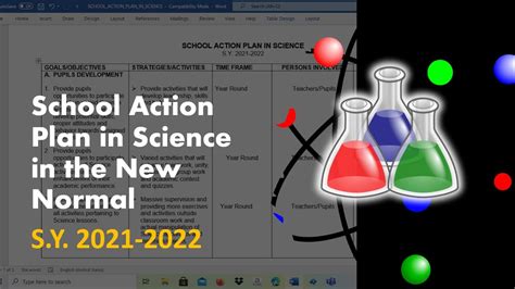 Sample Of School Action Plan In Science In The School Year 2021 2022