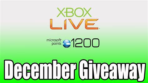 Giveaway Free Microsoft Points Giveaway 1200 Youtube