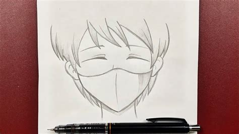 Easy To Draw How To Draw Anime Boy Wearing A Mask Step By Step Youtube