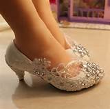 Low Heels Bridal Shoes Images