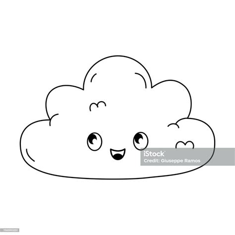 Cute Cloud Kawaii Character Stock Illustration Download Image Now