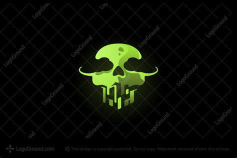 Toxic City Skull Logo