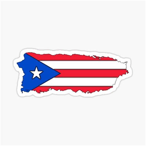 Paper And Party Supplies Hibiscus Flower Puerto Rico Flag Sticker Decal