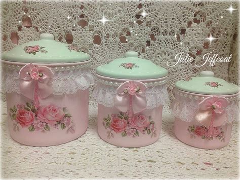 Planing to remodel your kitchen? My prettiest set of Pink shabby canisters... | Shabby chic ...