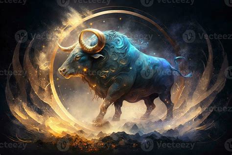Backdrop Of Sacred Zodiac Taurus Symbols Astrology Alchemy Magic