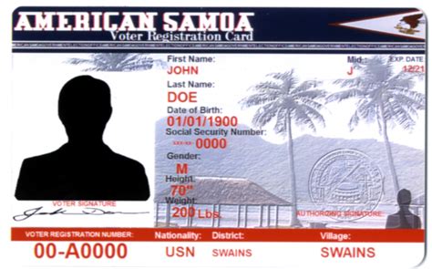 New Voter Id American Samoa Government Election Office