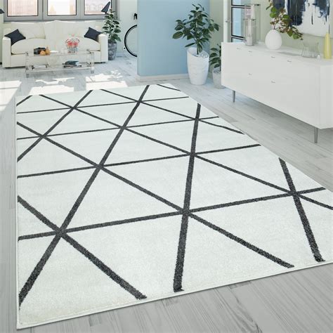 Trendline ist ein weicher velours teppich in modernen farben und mustern. Skandi-Teppich Wohnzimmer Rauten-Muster | TeppichCenter24