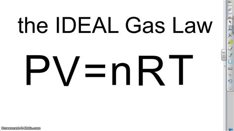 Introduction To The Ideal Gas Law Formula Youtube