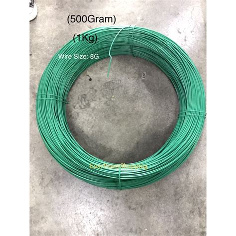 500gram 1kg 8g Green Pvc Coated Wire Dawai Hijau Dawai Penyidai Baju Ready Stock Shopee