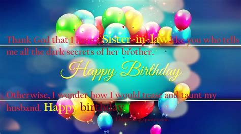 Happy Birthday Wishes And Quotes For Sister In Law With Images