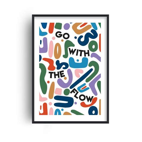 Go With The Flow Giclée Retro Art Print A2 Fanclub Wolf And Badger