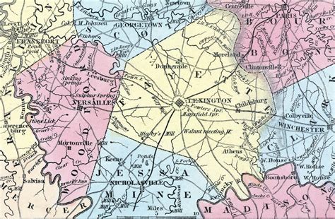 Lexington Kentucky Surrounding Area 1857 House Divided