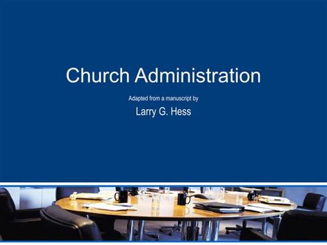 Church Administration Ppt