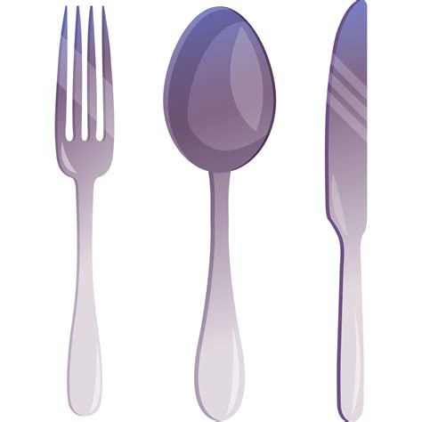 Set Of Cutlery Fork Spoon Knife Tableware Kitchenware Top View