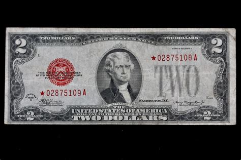 2 1928d Star Red Seal Us Note 02875109a Series D Legal Tender Note
