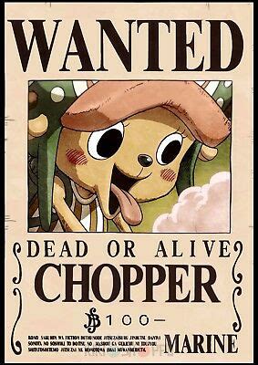 Pada prolog cerita one piece, (narator) menyatakan: Poster A3 One Piece Chopper Cartel Se Busca Recompensa ...