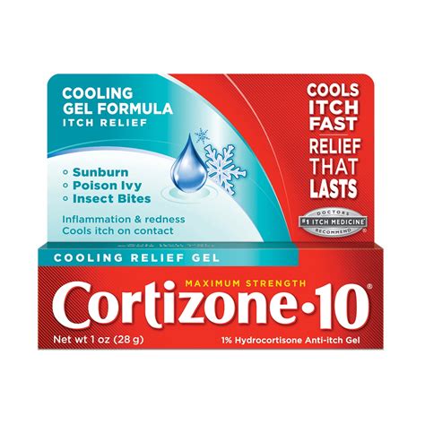 Cortizone 10 Maximum Strength Cooling Relief Gel 1 Oz