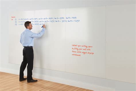 Frameless Write On Wall Whiteboard